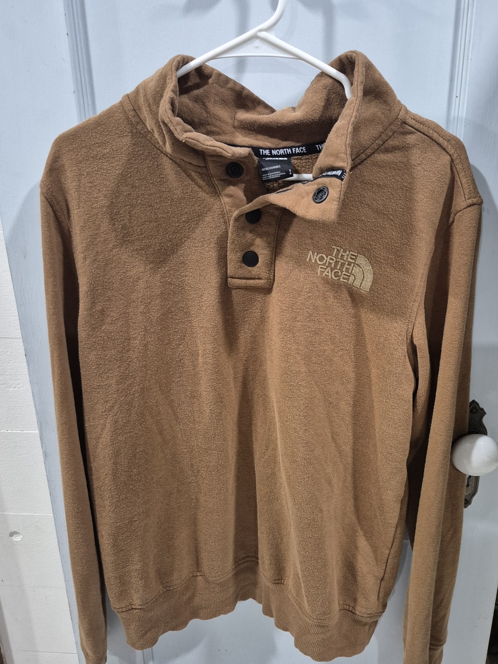 The North Face Men’s Tan/Brown Fleece Snap-Neck Pullover